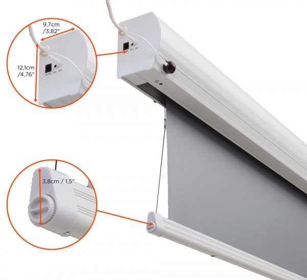 celexon HomeCinema hoogcontrast projectiescherm Tension 298 x 168 cm 135" - Dynamic Slate ALR – Image 7