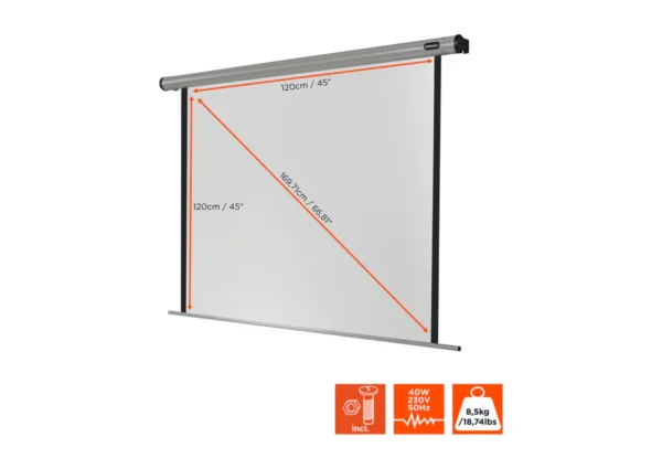 Celexon HomeCinema 120 x 120 cm motorized projection screen – Image 4