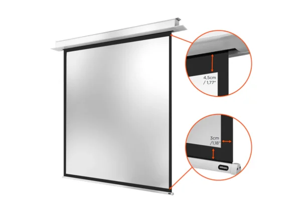 celexon PRO Plus 160 x 160 cm motorized ceiling recessed screen – Image 2