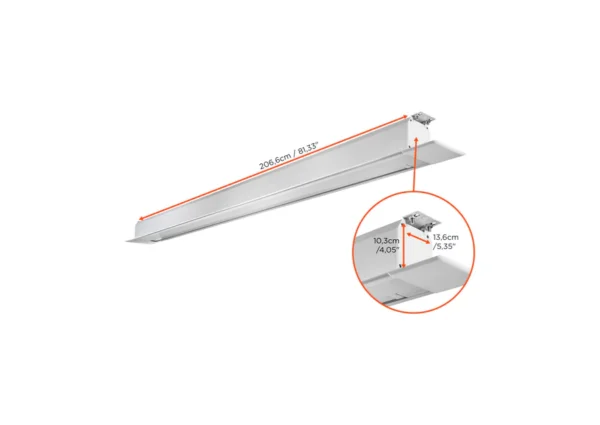 celexon PRO Plus 160 x 160 cm motorized ceiling recessed screen – Image 3