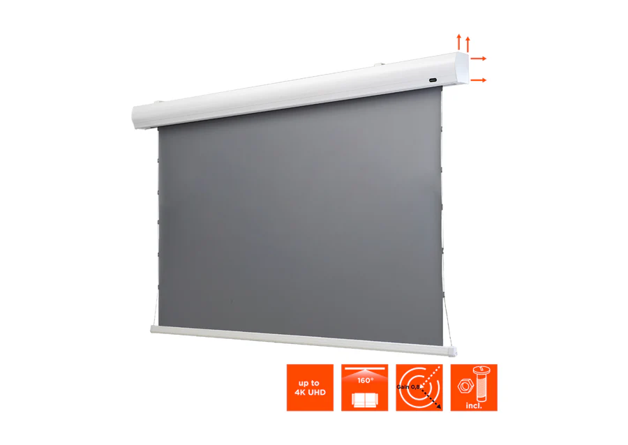 celexon HomeCinema High Contrast Motorized Tensioned Projection Screen 243 x 136 cm, 110" - Dynamic Slate ALR – Image 3
