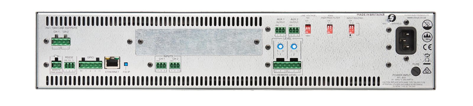 CV2500 - 2 Channel 70/100v Digital DSP Amplifier – Image 2