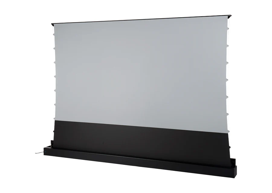 celexon HomeCinema Plus High Contrast Motorized Floor Projector Screen 221 x 124 cm, 100" - CLR UST, Black – Image 2