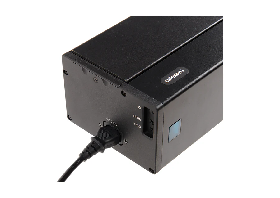 celexon HomeCinema Plus High Contrast Motorized Floor Projector Screen 221 x 124 cm, 100" - CLR UST, Black – Image 3