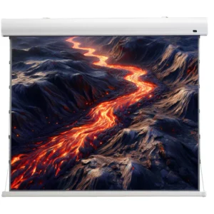 celexon HomeCinema High Contrast Motorized Tensioned Projection Screen 243 x 136 cm, 110" - Dynamic Slate ALR