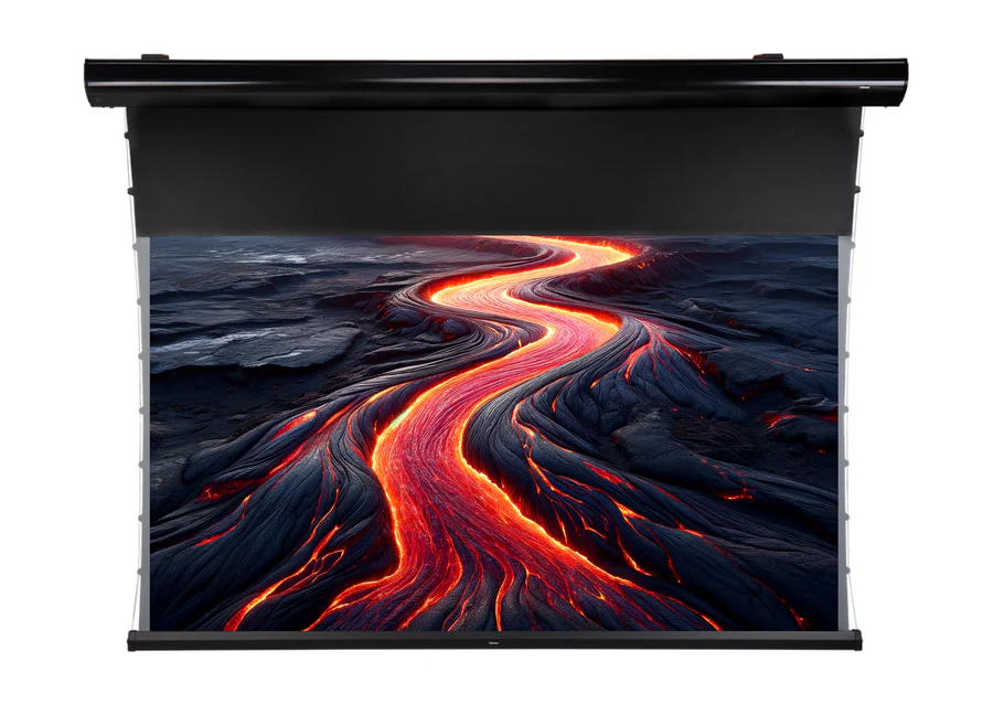 celexon HomeCinema Plus 204 x 114 cm, 92" Motorized Tensioned Projection Screen - CLR UST, Black