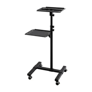 celexon PT3020 mobile presentation table for video projector, with 2 shelves - Black