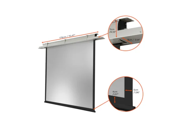 Celexon Expert 160 x 160 cm motorized ceiling-mounted projection screen – Image 8