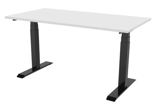 celexon PRO eAdjust-58123 electrically height-adjustable desk - black, with 125 x 75 cm table top