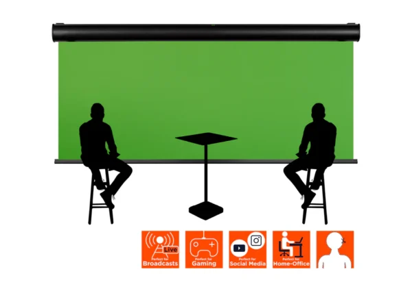 Celexon Chroma Key Motorized Green Screen 300 x 225 cm – Image 4